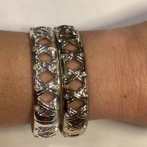 Vintage Bangles with Rhinestones (2)